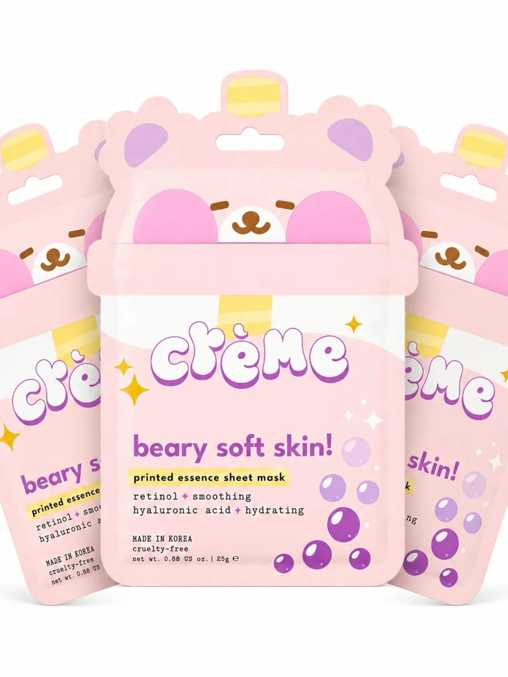 Beary Soft Skin! Hydrating Sheet Mask (3 Pack)